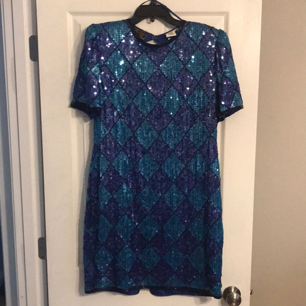 Vintage sequined shift dress